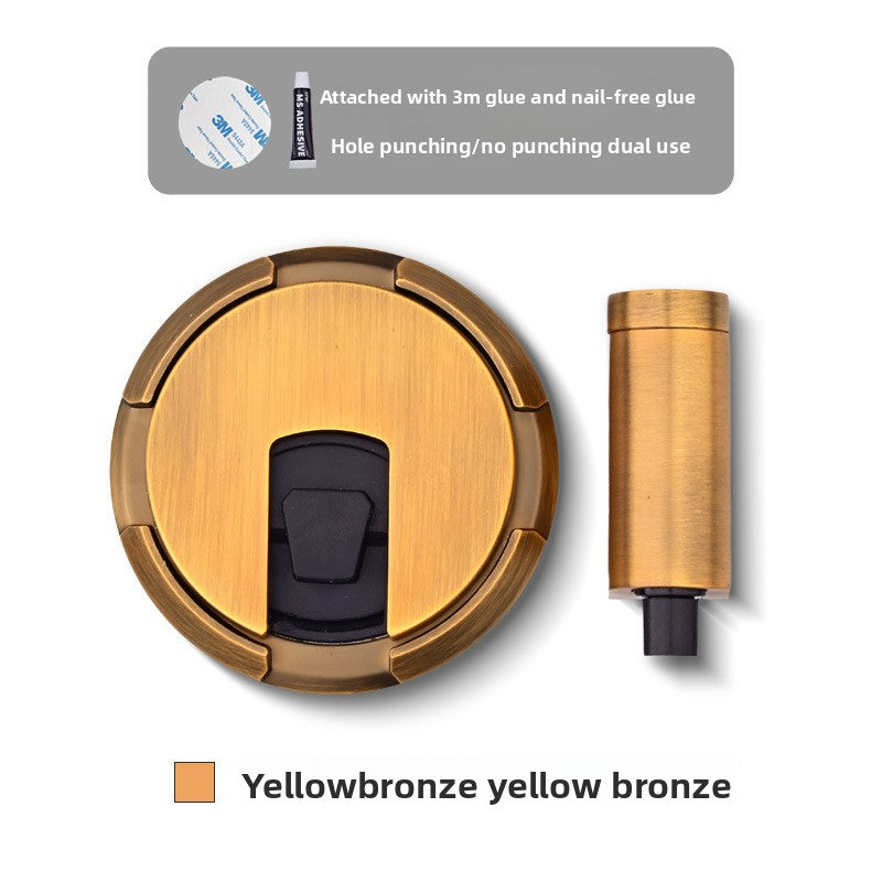 No drilling required Door magnet Mechanical pressure Invisible floor door stop